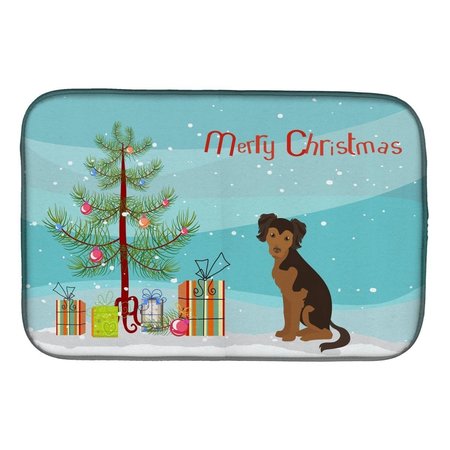 CAROLINES TREASURES Persian Chihuahua Christmas Tree Dish Drying Mat CK3506DDM